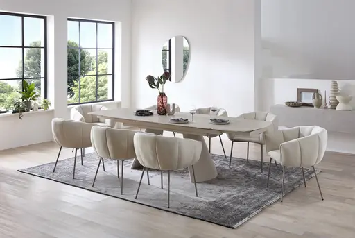 Armlehnstuhl - Stoff, Beige