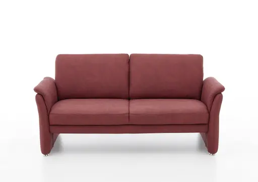 Sofa EM Bologna - 2-Sitzer groß, Stoff, Bordeaux
