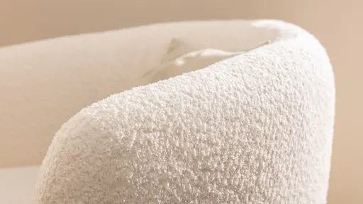 Sessel Karasu - Stoff, Weiß