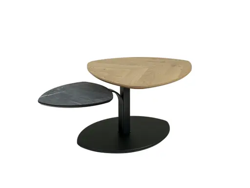 Couchtisch - höhenverstellbar, LBH ca. 110x70x47-66 cm, Wildeiche furniert