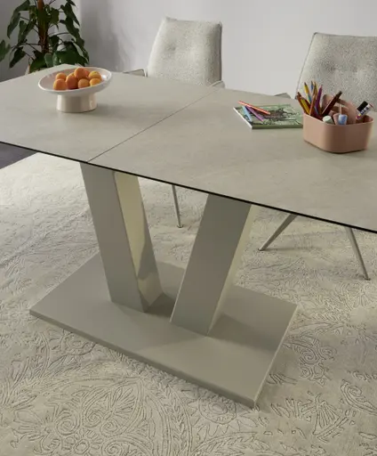 Esstisch Dinner - ausziehbar, LB ca. 160x 90 cm, HPL, Sand