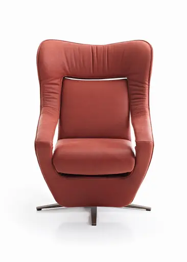 Sessel - Relaxfunktion motorisch, Leder Rot