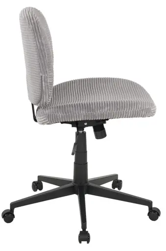 Drehstuhl - höhenverstellbar, Cord, Grau