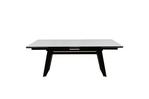 Esstisch - ausziehbar, LB ca. 200 (245, 290)x100 cm, Keramik, Hellgrau