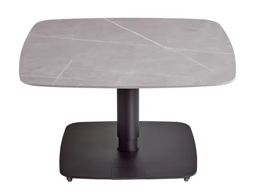 Couchtisch Camas - LBH ca. 75x75x42 cm, Keramik, Dunkelgrau