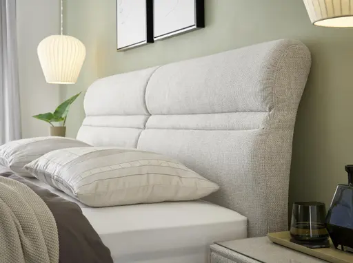 Polsterbett EM Select - mit Lattenrost, ohne Matratzen , Liegefläche ca. 180x200 cm, Stoff, beige