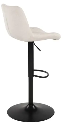 Barhocker - höhenverstellbar, Webstoff, Creme