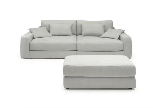 Big Sofa JOVIN - Stoff, Hellgrau