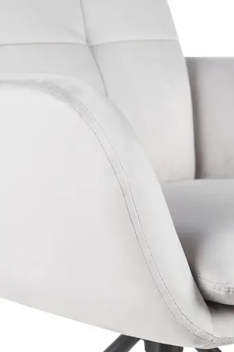 Armlehnstuhl - drehbar, Samtvelour, Hellgrau