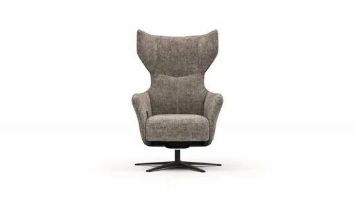 Sessel Noto Relax II - Rückenlehne verstellbar, Stoff, Graubraun