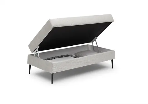 Megahocker - mit Stauraum, LB. ca. 140x80, Stoff, Creme