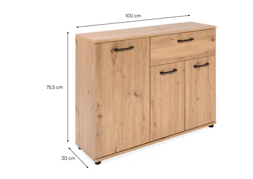 Sideboard- B ca. 100 cm, Eiche Dekor