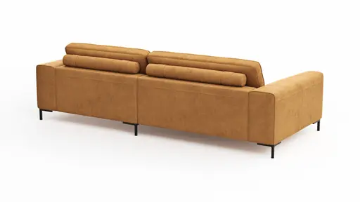 Ecksofa Solano - 1,75-Sitzer mit Longchair Rechts, Stoff, Mango