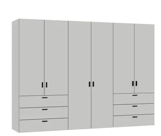 Drehtürenschrank JOIN IT- B ca. 303 cm, Hellgrau