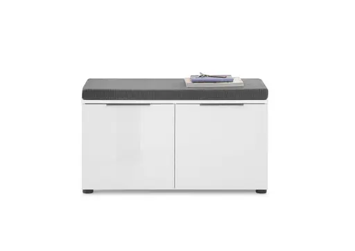 Garderobe - inkl. Sitzkissen, Weiß