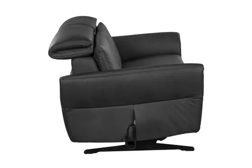 Sofa - 2,5-Sitzer, Kopfteil verstellbar, Sitzvorzug motorisch, Leder, Anthrazit