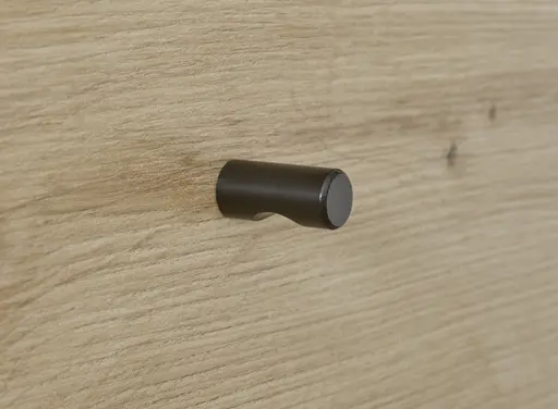 Kompaktgarderobe- Eiche Dekor, Schwarz