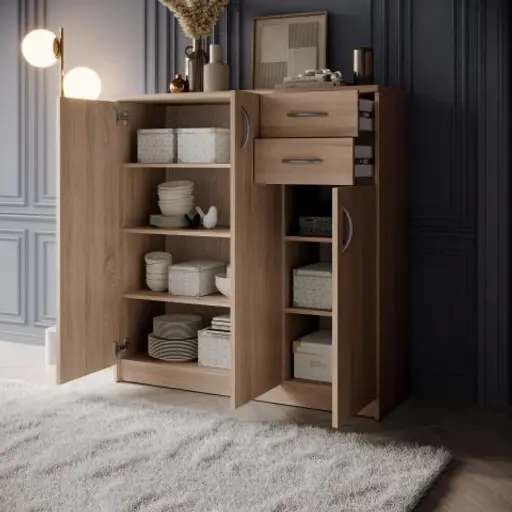 Kommode - B ca. 109 cm, Sonoma Eiche Nachbildung