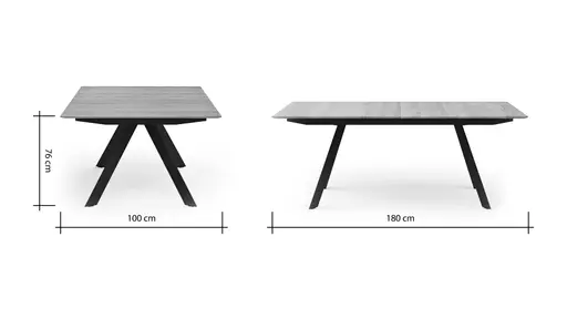 Esstisch Dinner - ausziehbar, LB ca. 180x100 cm, Eiche massiv