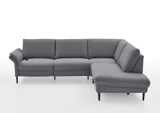 Ecksofa - 3-Sitzer mit Ecke rechts, Stoff, Grau