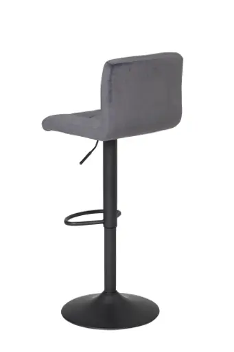 Barhocker - höhenverstellbar, Stoff, Grau