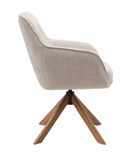 Armlehnstuhl - drehbar, Stoff, Sand