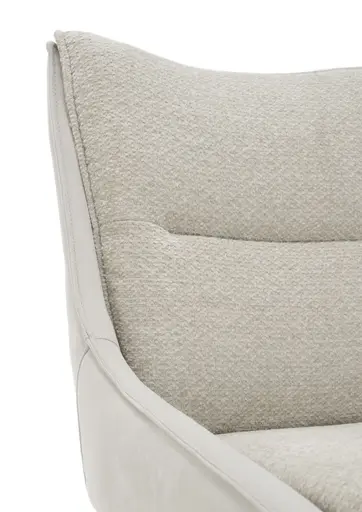 Stuhl MANDY - drehbar, Stoff, Silbergrau