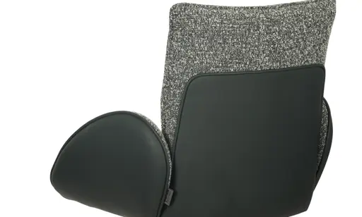 Armlehnstuhl MAURA - drehbar, Stoff, Anthrazit