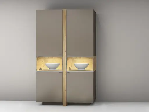 Vitrine - Lack, Grau