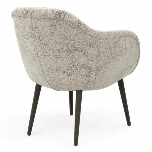 Sessel Sevano - Leder, Offwhite