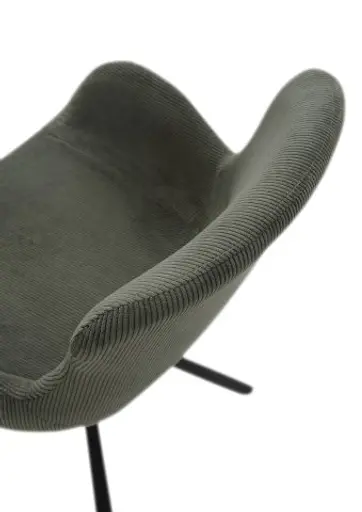 Armlehnstuhl - drehbar, Cord, Dunkelgrün