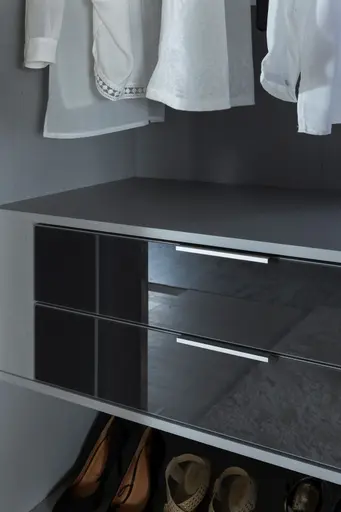 Schubkasteneinsatz- B ca. 96 cm, Grau