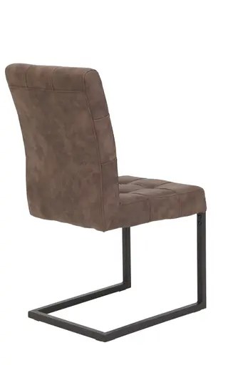 Freischwinger - Stoff, Vintage Braun