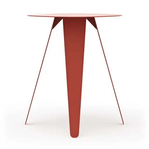 Beistelltisch Signe - BHT ca. 40x50x40 cm, Lack, Oxidrot