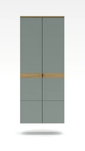 Garderobenschrank - B ca. 75 cm, Schilfgrün, Artisan Eiche Nachbildung
