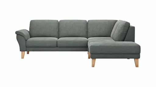 Ecksofa Rockport A - 2,5-Sitzer mit Ecke rechts, Stoff, Grau