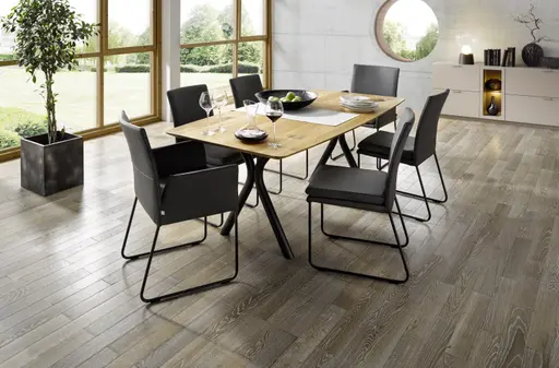 Esstisch 3150 - LB ca. 200x100 cm, Eiche massiv geölt