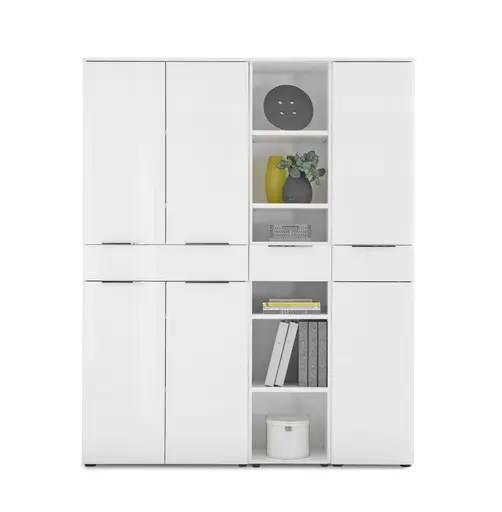 Büroschrank - B ca. 80 cm, Weiß