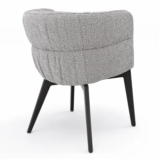 Armlehnstuhl Milana - Stoff, Grau