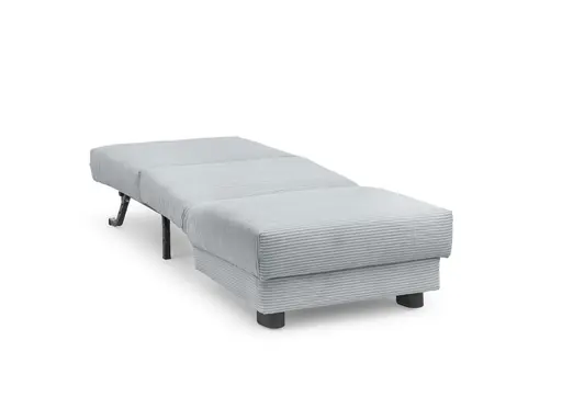 Faltsessel Easy Optik A - ohne Armlehnen inkl. Schlaffunktion, Cord, Hellblau