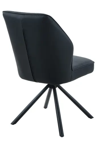 Stuhl - drehbar, Leder, Schwarz