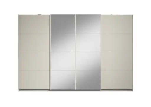 Schwebetürenschrank RIKK- B ca. 316 cm, Champagner, Spiegel