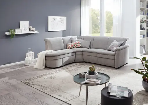 Ecksofa - Ecke links mit 2-Sitzer, Stoff, Taupe