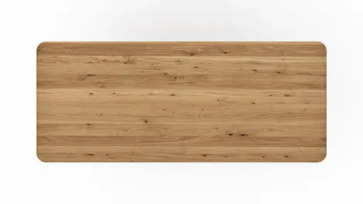 Esstisch Belfast - LB ca. 240x100 cm, Eiche massiv, X-Gestell asymmetrisch