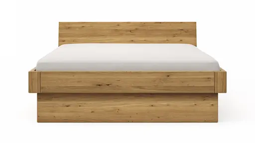Bettgestell 1660 - Liegefläche ca. 160x200 cm, Wildeiche massiv, geölt