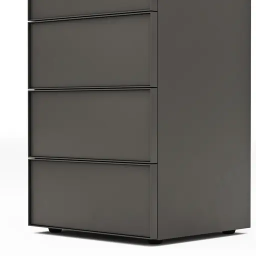 Kommode Loretto - BHT ca. 60x115x53 cm, Lack matt, Anthrazit