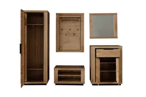 Kommode - B ca. 80 cm, Wildeiche Nachbildung, Wildeiche massiv geölt