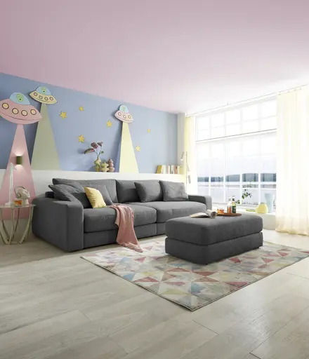 Big Sofa JOVIN - Stoff, Grau