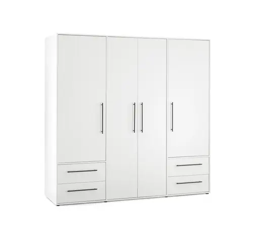 Drehtürenschrank FATHIE- B ca. 206 cm, Weiß