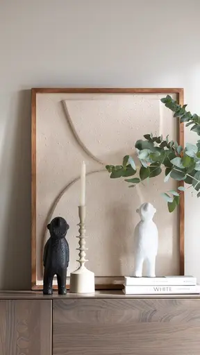 Deko-Figur - Holz, HBT ca. 30x12x12 cm, Cremeweiß